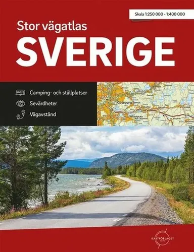 Stor vägatlas Sverige : skala 1:250 000/1:400 000