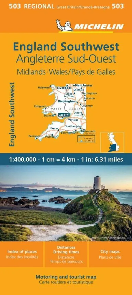 Billede af Michelin Great Britain Blad 503: Wales, The Midlands - Wales, South West England