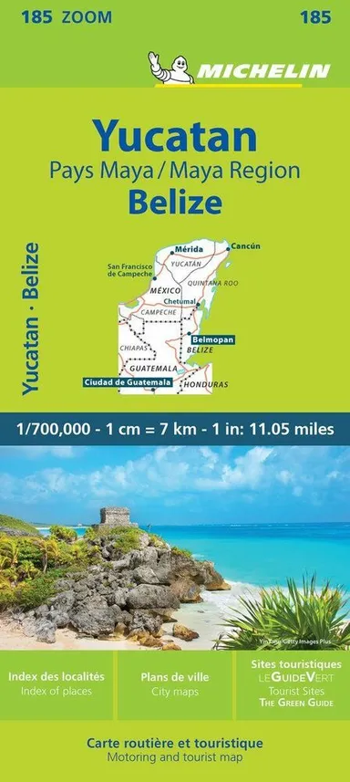 Yucatan & the Mayan Region - Belize, Michelin Zoom 185