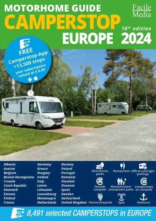 Billede af Motorhome guide Camperstop Europe 2024: 8,491 selected camperstops in Europe