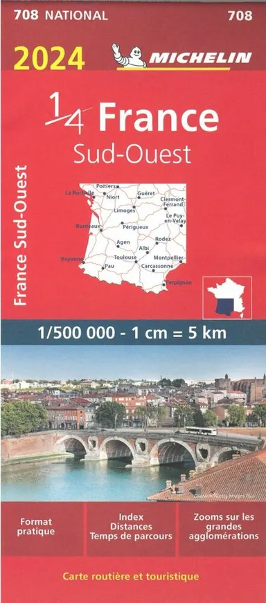 France Southwest 2024, Michelin National Map 708