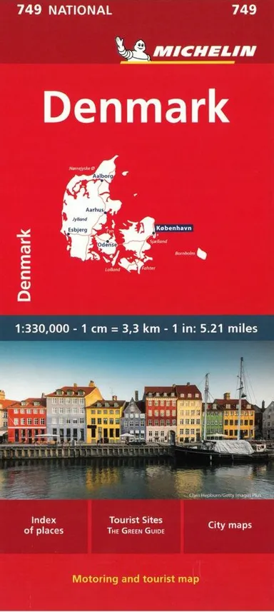 Denmark - Danmark, Michelin National Map 749