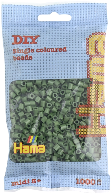Hama midi perler 1000 stk skovgrøn 102