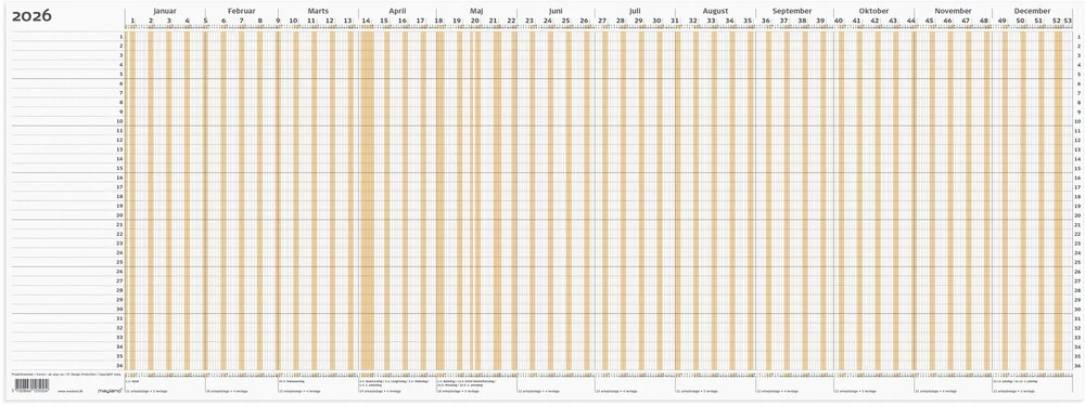 Mayland Projekt planner 2026 brun