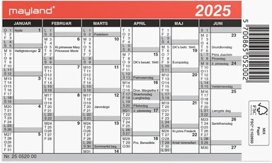 Mayland Kalender mini 2025 11,7 x 7 cm