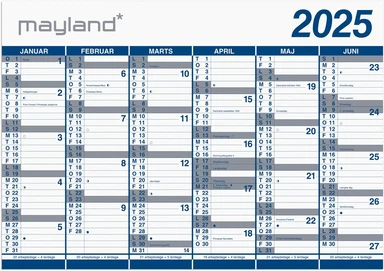 Kæmpekalender 2025 dobbelt sidet 2x6 mdr.