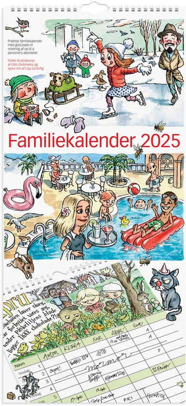 Mayland Familiekalender 2025 otto dickmeiss m/illu 6 kol