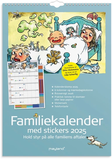 Familiekalender 2025 otto dickmeiss A3 6 kol