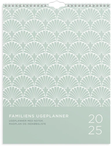 Familiekalender 2025 ugeplan m/lister