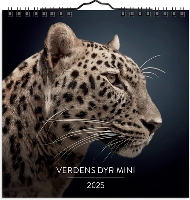 Vægkalender 2025 verdens dyr 16 x 16 cm