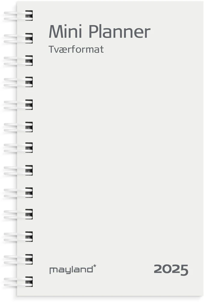 Mayland Mini planner 2025 uge refill tværformat