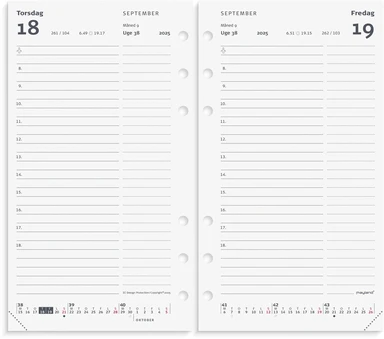 Kalender system pp 2025 dag refill