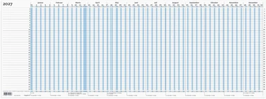 Mayland Projekt planner 2027 blå