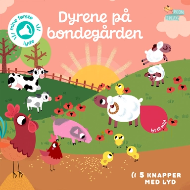 Pegebog med lyd - Dyrene på bondegården