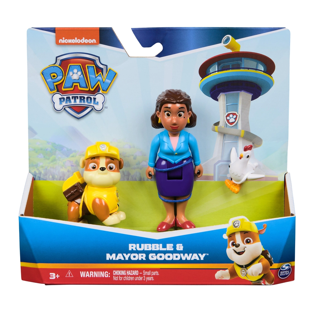 Paw Patrol Hero Pup - Mayor Goodway og Rubble