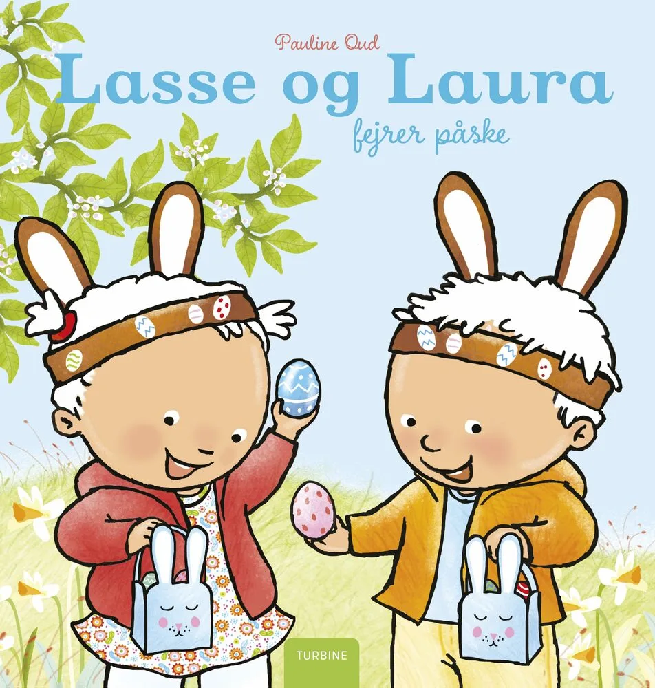 Billede af Lasse og Laura fejrer påske