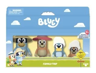 BLUEY Holiday Figure 4-pak Familetur