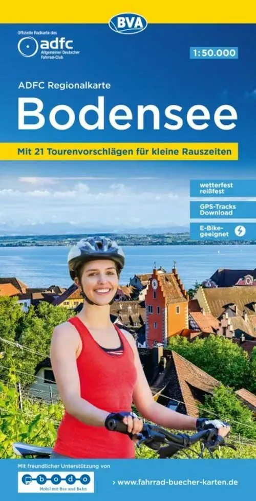Billede af ADFC Regionalkarte: Bodensee: Mit 21 Tourenvorschlägen für kleine Rauszeiten