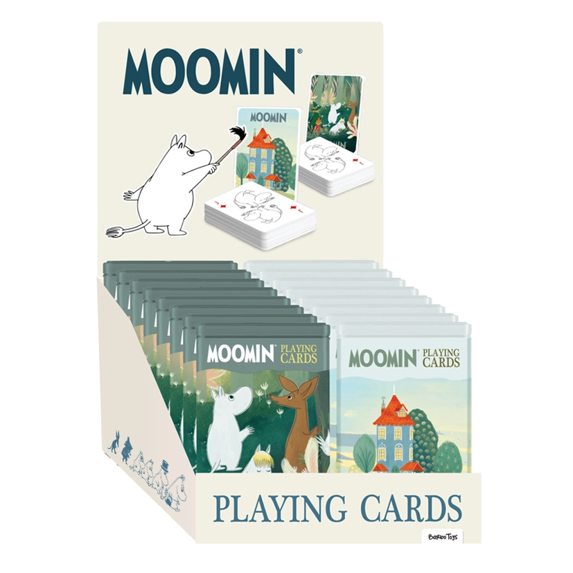 Mumi display med 16 sæt kortspil