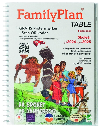 Familiekalender 24/25 familyplan table 6 pers.