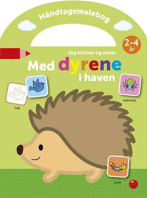 Billede af Håndtagsmalebog: Jeg klistrer og maler med dyrene i haven
