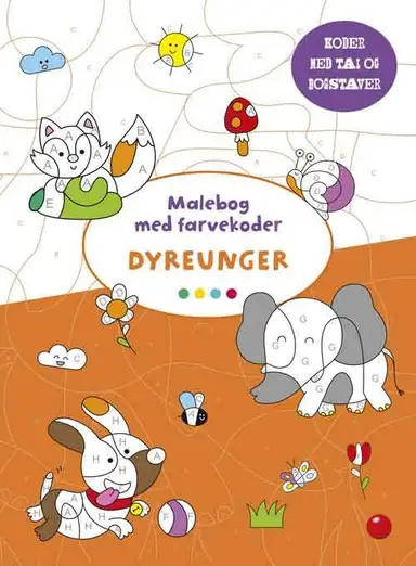 Malebog med farvekoder: Dyreunger