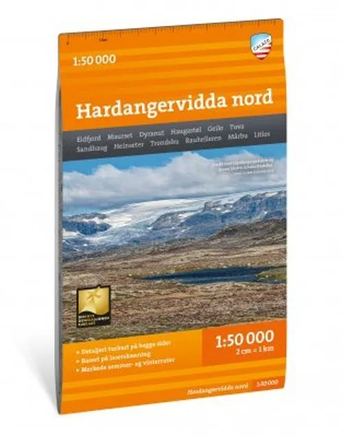 Billede af Turkart Hardangervidda nord 1:50 000