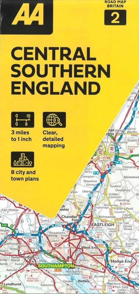 Billede af AA Road Map Britain 2: Central Southern England