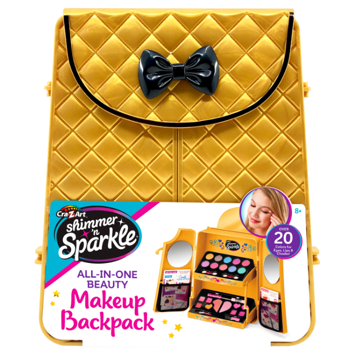 SHIMMER N SPARKLE COSMETIC BACKPACK GOLD billede