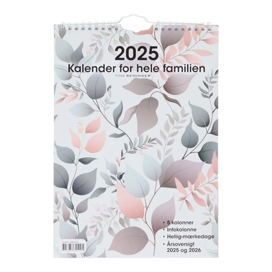 Familiekalender 2025 A4 5 personer