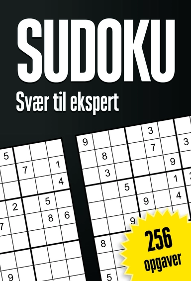 Sudoku - Svær til ekspert, 256 opgaver