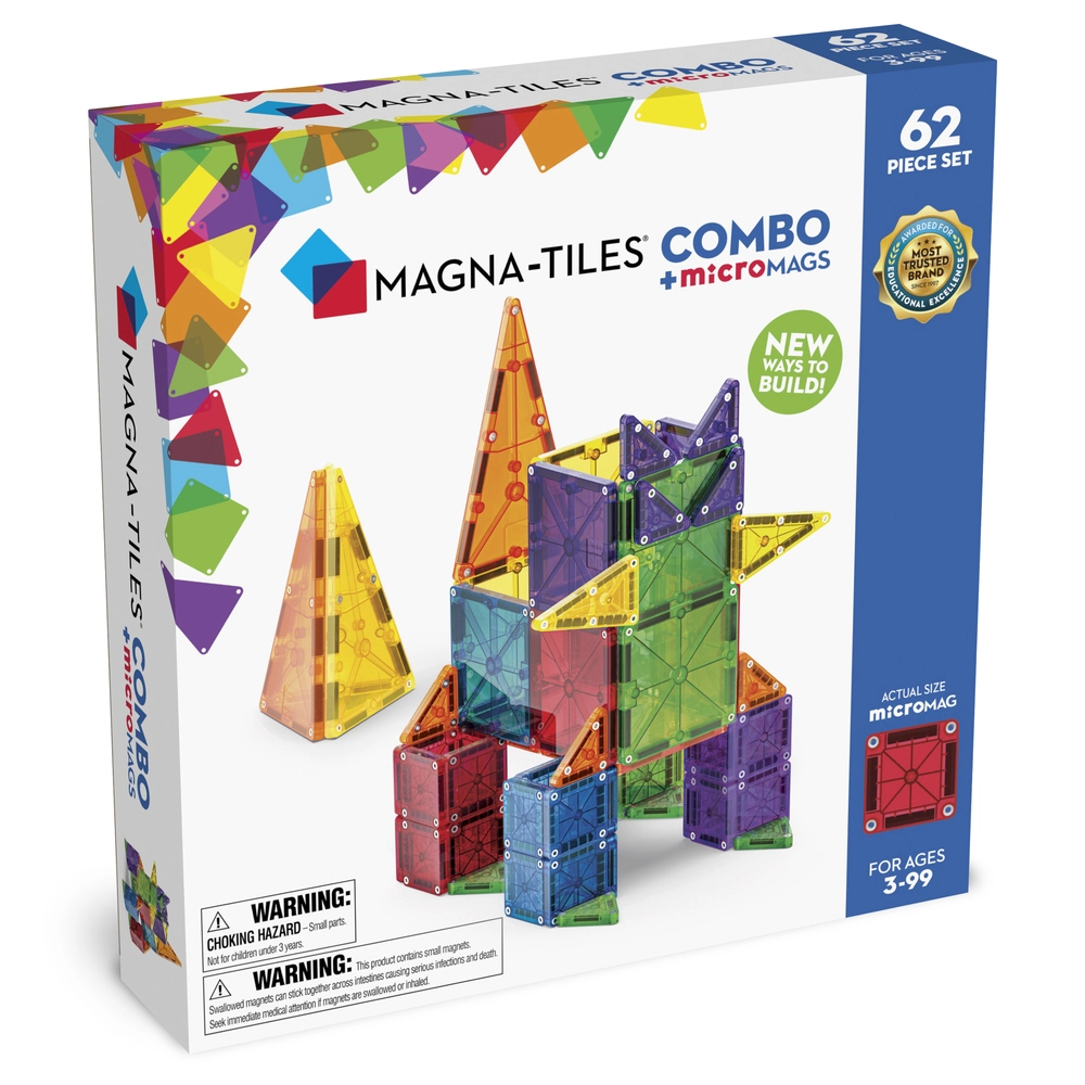 MAGNA-TILES microMAGS Combo 62 stk