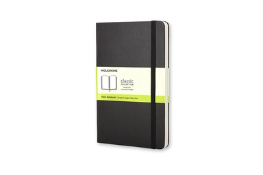 Notesbog moleskine pocket sort m/192 blanke ark hard cover