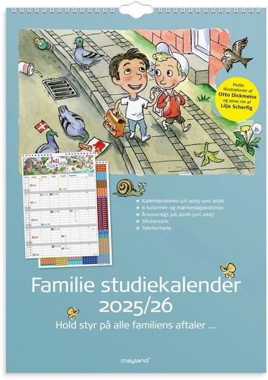 Mayland familiekalender 25/26 A3 Otto Dickmeiss 6 personer