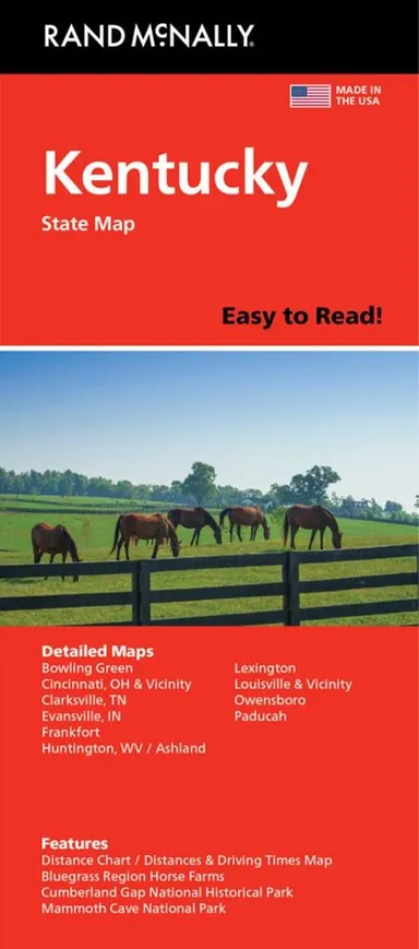 Kentucky State Map: Rand McNally Easy to Read