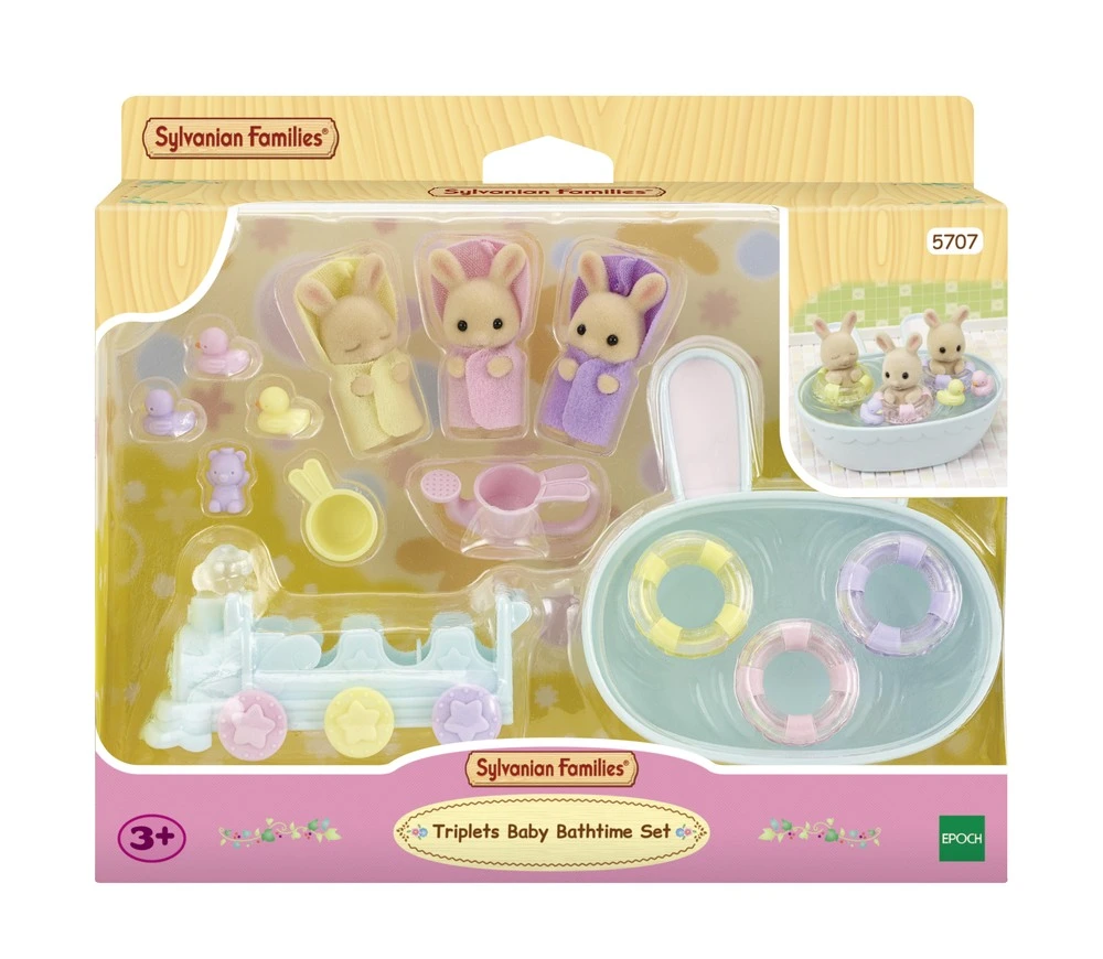 Sylvanian Families Trillingernes Badetid's sæt