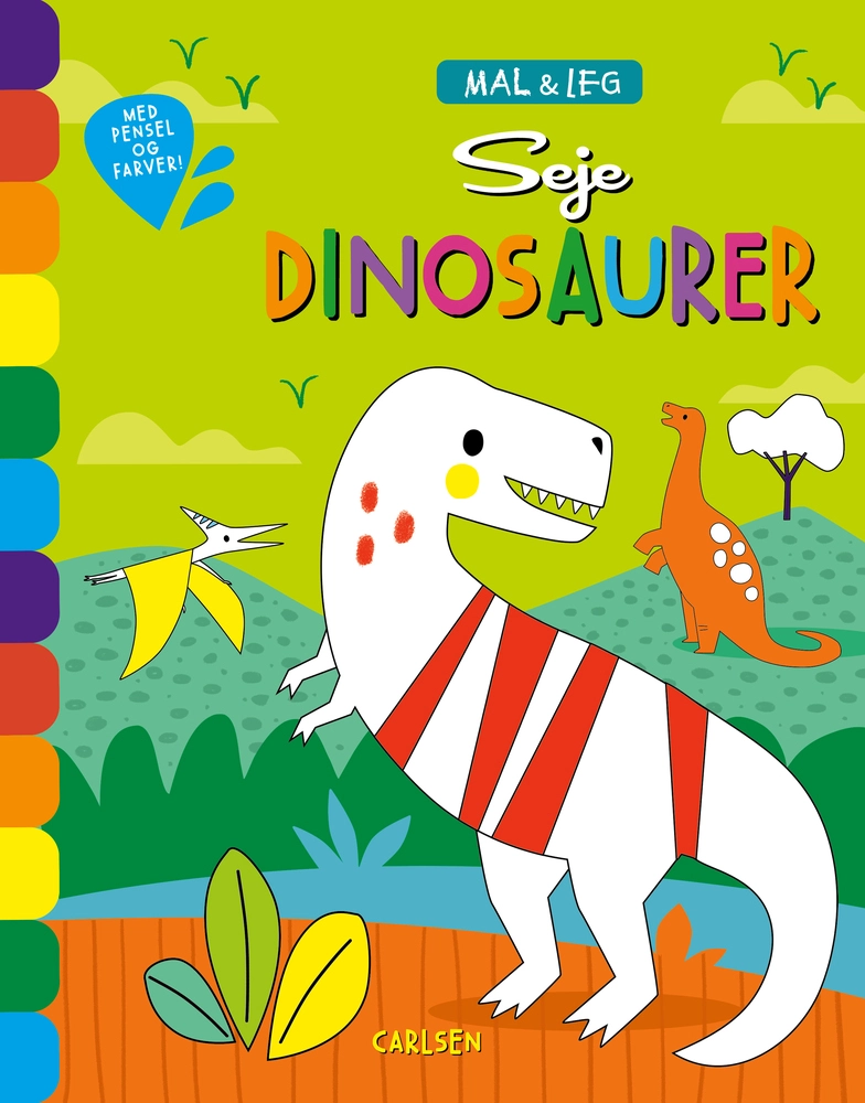 Mal Og Leg: Seje Dinosaurer Med Farver Og Pensel