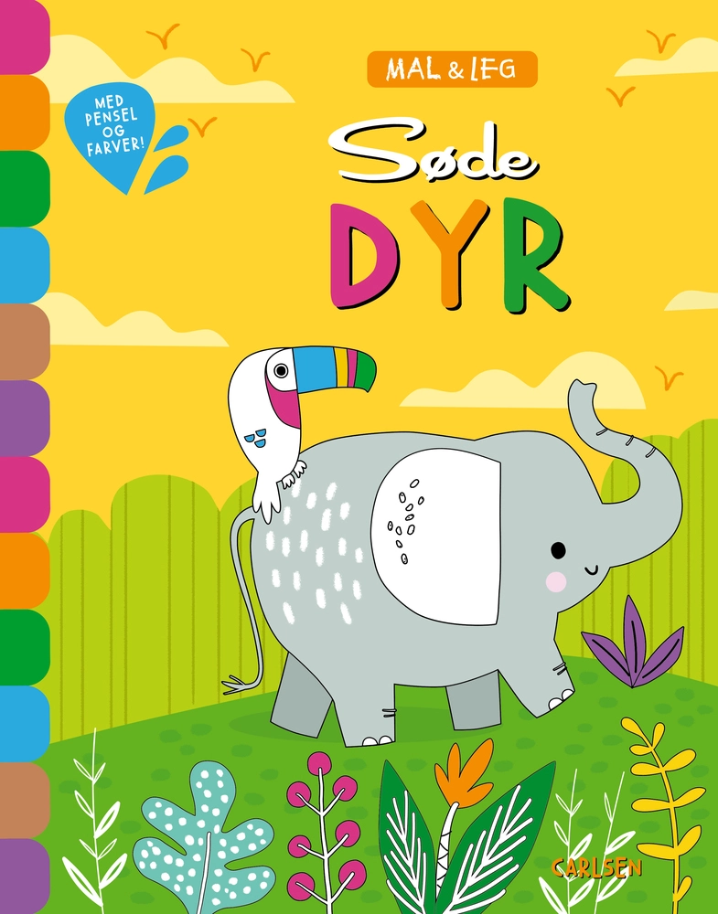 Mal Og Leg: Søde Dyr Med Farver Og Pensel