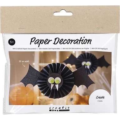 Flagermus Mini DIY Kit sort PAPIR