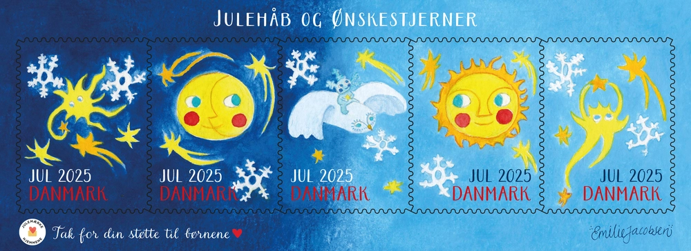 Årets julemærke megaark 5 mærker