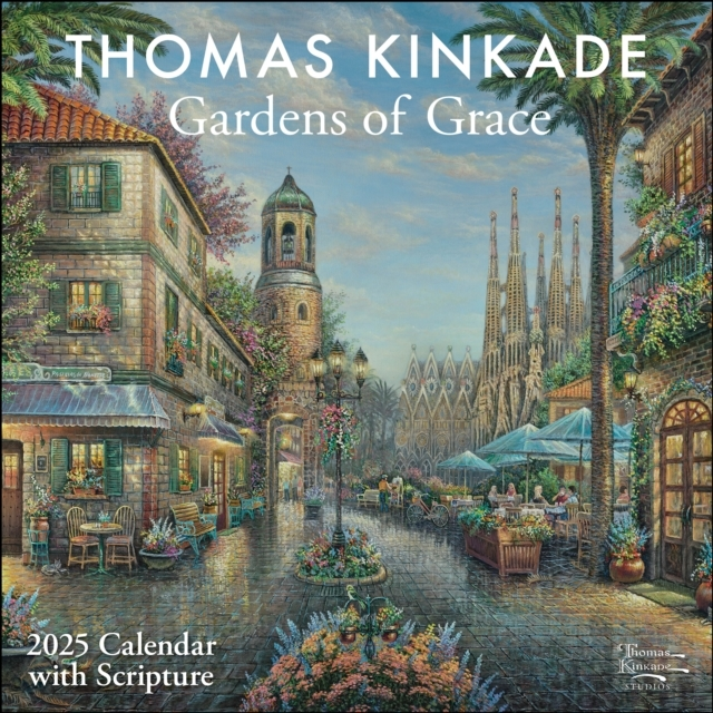 Billede af Thomas Kinkade Gardens Of Grace With Scripture 2025 Wall Calendar