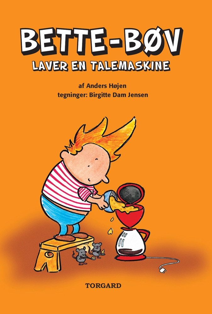 Billede af Bette-Bøv laver en talemaskine