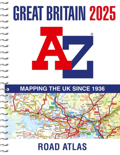 Great Britain A-Z Road Atlas 2025 A4 Spiral