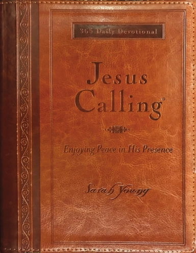 Jesus Calling, Large Text Brown Leathersoft, With Full Scrip