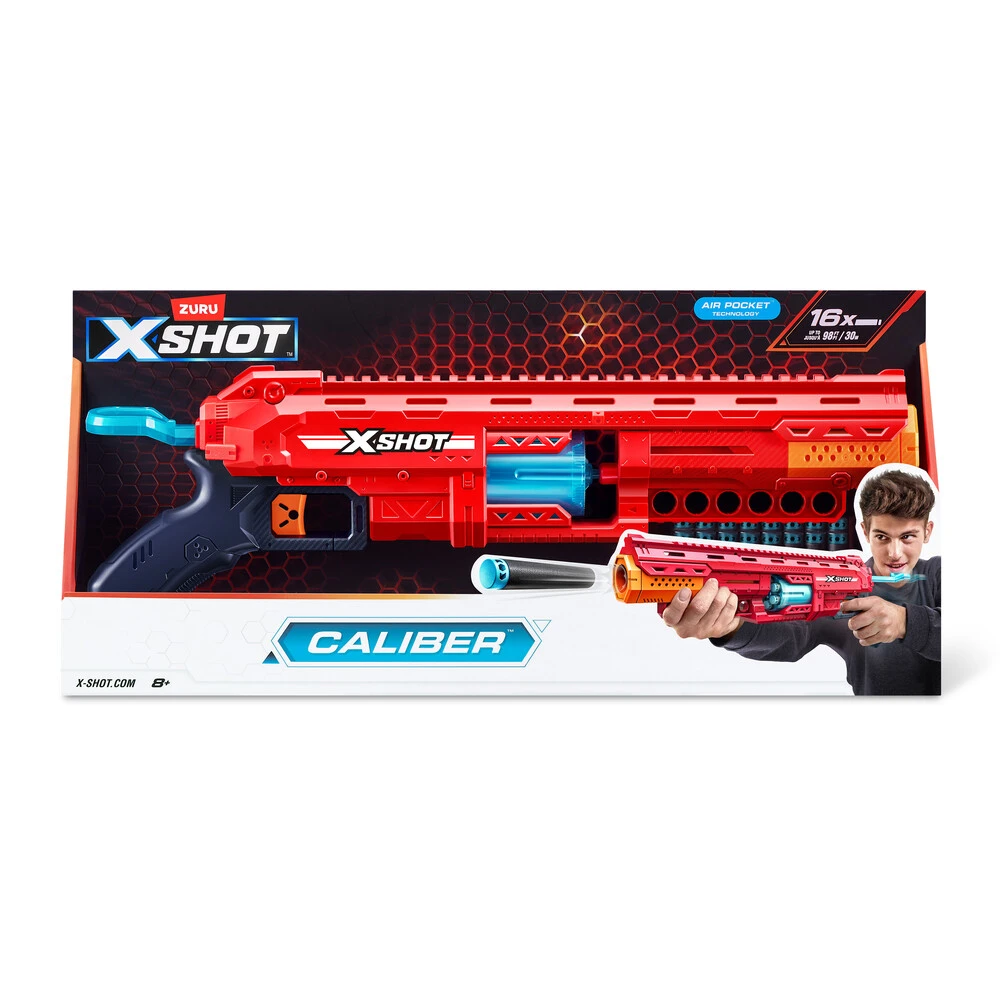 X-shot - Excel Caliber Blaster Gun - 16 Skud - Series 1 - Zuru