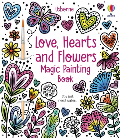 Love Hearts And Flowers Magic Painting Book
