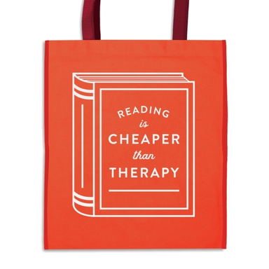 Reading Is Cheaper Than Therapy Reusable Shopping Bag