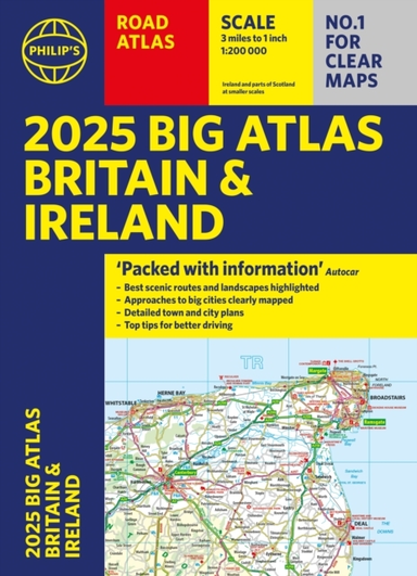 2025 Philip's Big Road Atlas Of Britain & Ireland(A3 Paperba