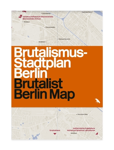 Brutalist Berlin Mapbrutalismus-Stadtplan Berlin
