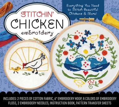 Stitchin' Chicken Embroidery Kit Stitch Beautiful Chickens A
